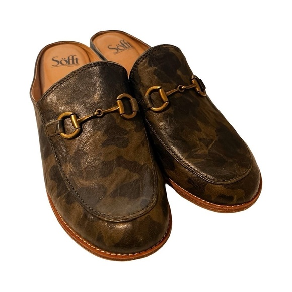 NEW SOFFTT Naoko Leather Camo Mule Sz 9 - Picture 5 of 6